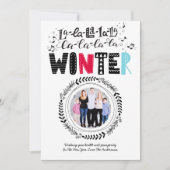 Moderner skandinavischer Doodle FOTO Kunst Spaß Einladung (Vorderseite)