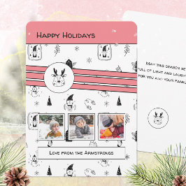 Moderner skandinavischer Rentier Feiertagskarte