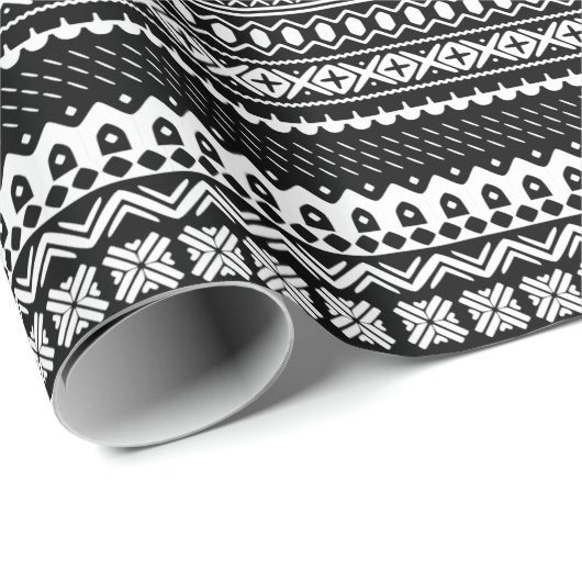 Moderner skandinavischer Sweater Print Holiday Geschenkpapier (Rolleneckpunkt)