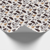 Moderner skandinavischer Weihnachts-Igel-Muster Geschenkpapier (Ecke)