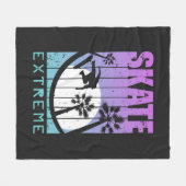 Moderner Skate Extreme Skateboarding Fun Tropical Fleecedecke (Vorderseite (Horizontal))