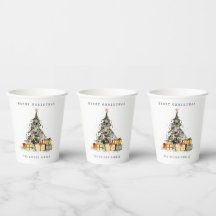 Moderner Sketchy Weihnachtsbaum Wasserfarbe