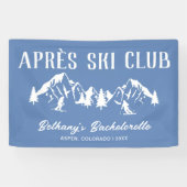 Moderner Skifahrer-Junggeselinnen-Abschied Banner (Horizontal)