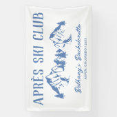 Moderner Skifahrer-Junggeselinnen-Abschied Banner (Vertikal)