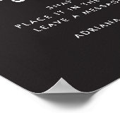 Moderner Skript-Foto-Gästebuch-Hochzeitsposter Poster (Ecke)