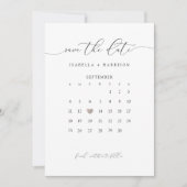 Moderner Skript-Kalender Save-the-Date Einladung (Vorderseite)