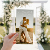 Moderner Skript-Lesezeichen-QR-Code-Foto-Save-the- Save The Date