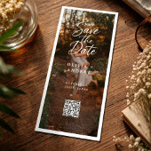 Moderner Skript-QR-Code-Foto-Lesezeichen Save-the- Save The Date