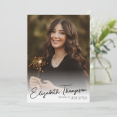 Moderner Skriptname-Klasse Jahr 6 Foto Abschluss Ankündigung (Stehend Vorderseite)