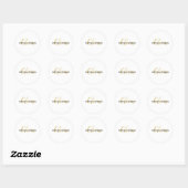 Moderner Skriptname Logo professionell Runder Aufkleber (Blatt)