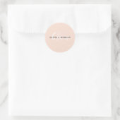 Moderner Skriptname Logo professionell  Runder Aufkleber (Tasche)