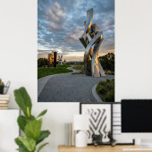 Moderner Skulpturengartenweg Poster (Heimbüro)