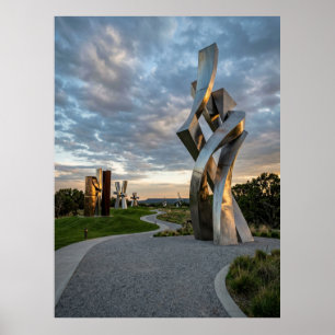 Moderner Skulpturengartenweg Poster