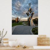 Moderner Skulpturengartenweg Poster (Küche)