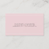 Moderner Sleek Glamour Schlicht Luxus Beruflich Visitenkarte (Rückseite)