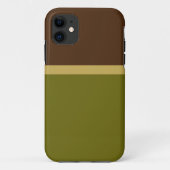 Moderner Sleek Olive Green Kakao Brauner Farbblock Case-Mate iPhone Hülle (Rückseite)