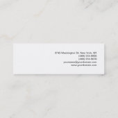 Moderner Slim Makeup Artist Friseur Salon Wellness Mini Visitenkarte (Rückseite)