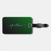 moderner Smaragdombré personalisiert Gepäckanhänger (Rückseite horizontal)