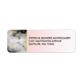 Moderner Smoky-Graumarmor mit Goldband (Vorne)