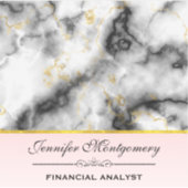 Moderner Smoky-Graumarmor mit Goldband Aufkleber (Vorderseite)