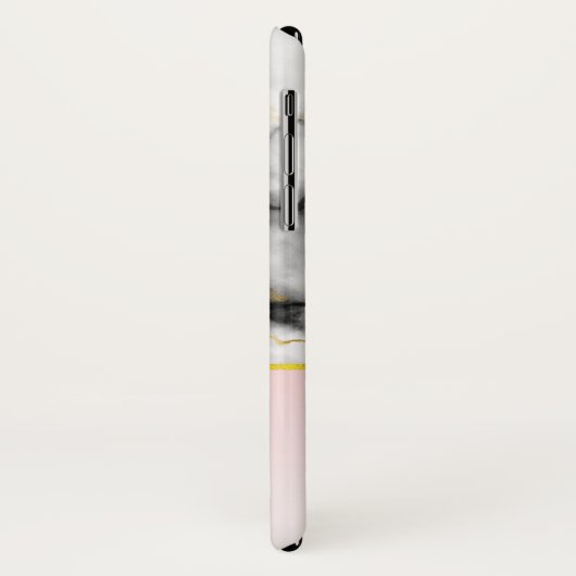 Moderner Smoky-Graumarmor mit Goldband Case-Mate iPhone Hülle (Hinten/Links)