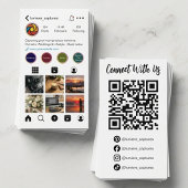 Moderner Social Media Fotograf QR Code Visitenkarte