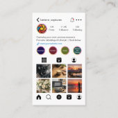 Moderner Social Media Fotograf QR Code Visitenkarte (Vorderseite)