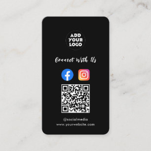 Moderner Social-Media-QR-Code   Instagram Facebook Visitenkarte