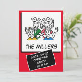 Moderner Sofortnachmittag Foto Weihnachtsfest Einladung (Stehend Vorderseite)