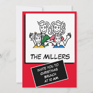 Moderner Sofortnachmittag Foto Weihnachtsfest Einladung