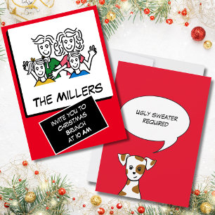 Moderner Sofortnachmittag Foto Weihnachtsfest Einladung