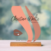 Moderner Soft Peach and Earthy Makeup Artist QR Acrylschild (Neutral)