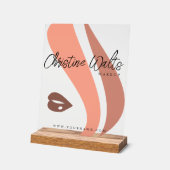 Moderner Soft Peach and Earthy Makeup Artist QR Acrylschild (Winkel)