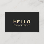 Moderner Software Engineer Developer Black Gold Visitenkarte (Vorderseite)