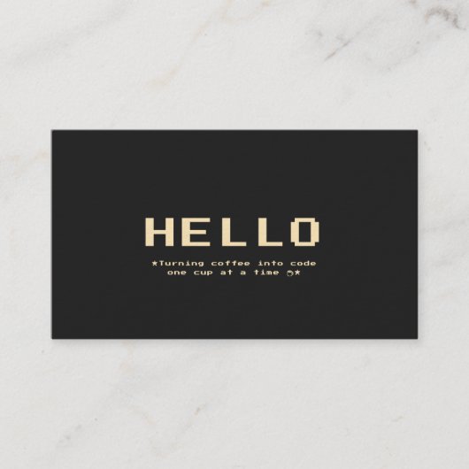 Moderner Software Engineer Developer Black Gold Visitenkarte (Vorderseite)