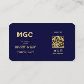 Moderner Software-Entwickler Binary Midnight Blue Visitenkarte (Rückseite)