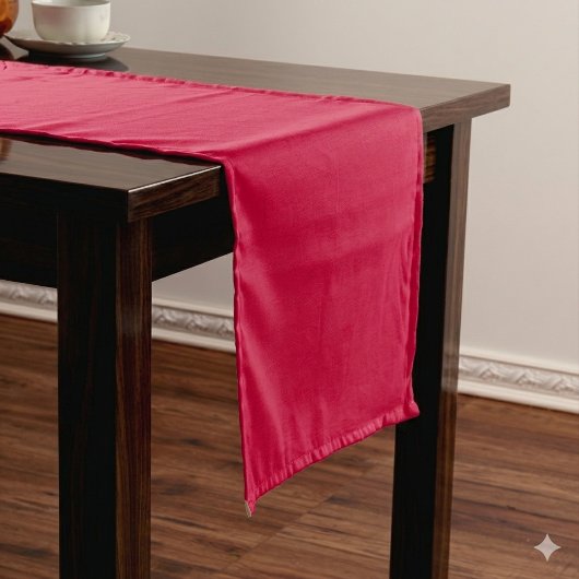 Moderner Solid Goji Berry Kurz Table Runner für De Kurzer Tischläufer