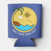 Moderner Sommer Beach Emblem Art Custom Text Dosenkühler (Vorderseite)