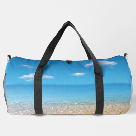 Moderner Sommer Blue Ocean Beach Duffle Bag (Rückseite)