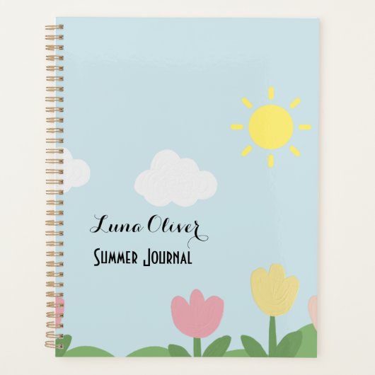 Moderner Sommer Thema Name Hard Cover Planer (Vorderseite)
