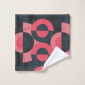 Moderner Sommersonnensaal Mitte des Jahrhunderts Badhandtuch Set (Waschlappen)