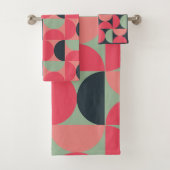 Moderner Sommersonnensaal Mitte des Jahrhunderts Badhandtuch Set (Insitu)