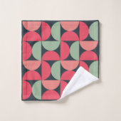 Moderner Sommersonnensaal Mitte des Jahrhunderts Badhandtuch Set (Waschlappen)