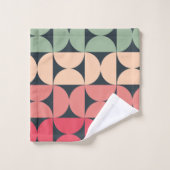 Moderner Sommersonnensaal Mitte des Jahrhunderts Badhandtuch Set (Waschlappen)