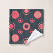 Moderner Sommersonnensaal Mitte des Jahrhunderts Badhandtuch Set (Waschlappen)