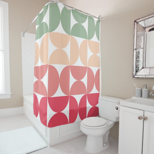 Moderner Sommersonnensaal Mitte des Jahrhunderts Duschvorhang (Beispiel)