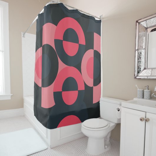 Moderner Sommersonnensaal Mitte des Jahrhunderts Duschvorhang (Beispiel)