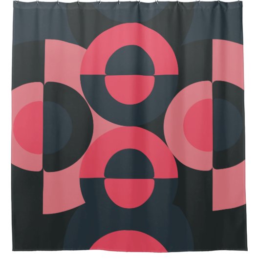 Moderner Sommersonnensaal Mitte des Jahrhunderts Duschvorhang (Vorderseite)