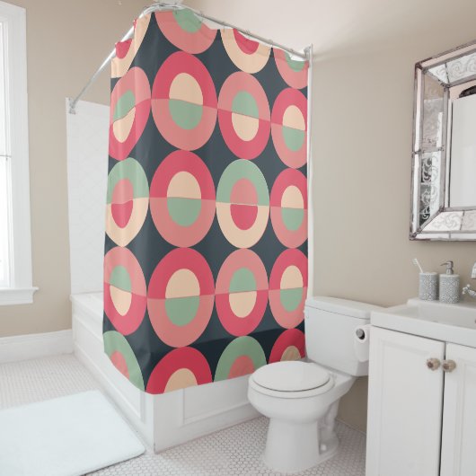 Moderner Sommersonnensaal Mitte des Jahrhunderts Duschvorhang (Beispiel)