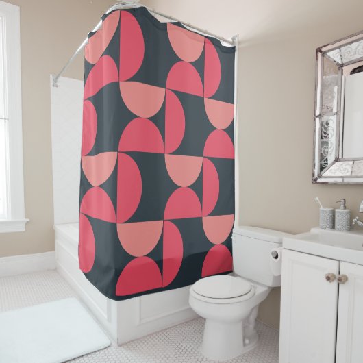 Moderner Sommersonnensaal Mitte des Jahrhunderts Duschvorhang (Beispiel)